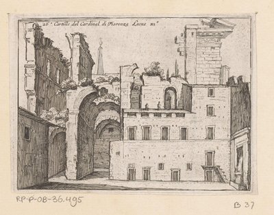 رستن فان هيت سيرابيوم تي روما كارتيل كاردينال فيورنزا ليو الحادي عشر (العنوان على الكائن) Gezichten op Rome (عنوان المسلسل) بعض وجهات النظر ووجهات النظر للأماكن غير المأهولة في روما (عنوان السلسلة) بواسطة جيوفاني باتيستا ميركاتي