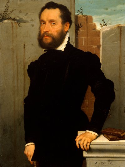 Portrait of Gentleman (oil on canvas) بواسطة جيوفاني باتيستا موروني