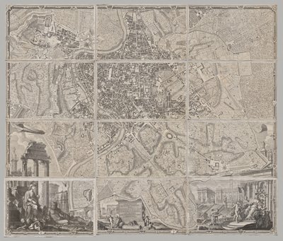 تم الكشف عن خطة جديدة لروما من قبل جيامباتيستا نولي في العام MDCCXLVII ، المعروف باسم La Pianta Grande di Roma بواسطة كارلو نولي