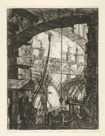 السجون ، 4: الساحة الكبرى بواسطة Giovanni-Battista Piranesi
