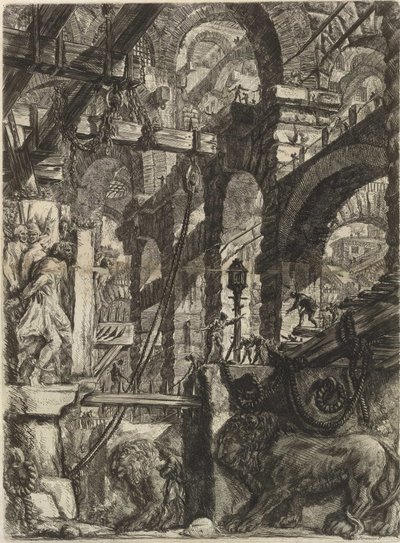 من سلسلة السجون الخيالية (سجون الاختراع) لبيرانيزي ، جيوفاني باتيستا (1720-1778). نقش على النحاس ، كاليفورنيا 1761 ، مجموعة خاصة بواسطة جيوفاني باتيستا بيرانيسي