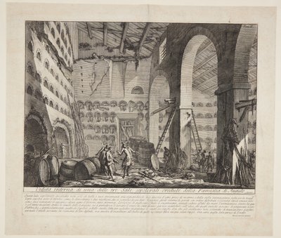 منظر داخلي لثلاث غرف مقبرة كبيرة يعتقد أنها تنتمي إلى منزل أغسطس بواسطة Giovanni Battista Piranesi
