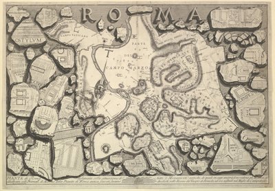 خطة روما ... ، من الآثار الرومانية الآثار الرومانية ، كاليفورنيا. 1756. بواسطة جيوفاني باتيستا بيرانيسي
