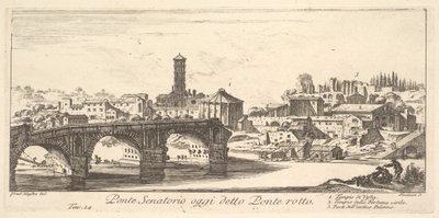 اللوحة 14: جسر سيناتوريال ، يسمى اليوم جسر بونتي روتو المكسور. 1. معبد س ... ، كاليفورنيا. 1748. بواسطة جيوفاني باتيستا بيرانيسي