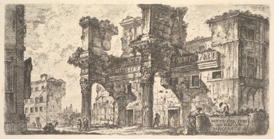 اللوحة 1: جزء من منتدى نيرفا جزء من منتدى نيرفا ، كاليفورنيا. 1748. بواسطة جيوفاني باتيستا بيرانيسي