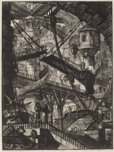 الجسر المتحرك بواسطة Giovanni Battista Piranesi