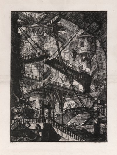 الجسر المتحرك ، اللوحة 7 من كارسري د بواسطة Giovanni-Battista Piranesi