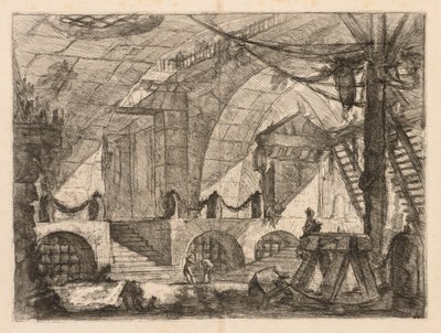 السجون: غرفة مقوسة ذات أعمدة وسلاسل بواسطة Giovanni-Battista Piranesi