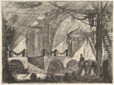 سوهورس ، من Carceri dinvenzione Imaginary Prison ، ca. 1749-50. بواسطة جيوفاني باتيستا بيرانيسي