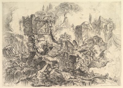قبر نيرو ، من Grotteschi Grotesques ، كاليفورنيا. 1748. بواسطة جيوفاني باتيستا بيرانيسي