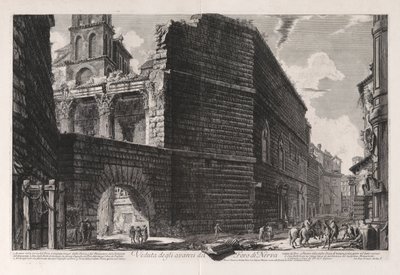 منظر لبقايا منتدى نيرفا ، من فيديوت دي روما (مناظر لروما) بواسطة Giovanni-Battista Piranesi