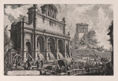 منظر لقلعة بواسطة Giovanni-Battista Piranesi