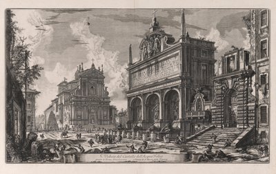 منظر لقلعة بواسطة Giovanni-Battista Piranesi