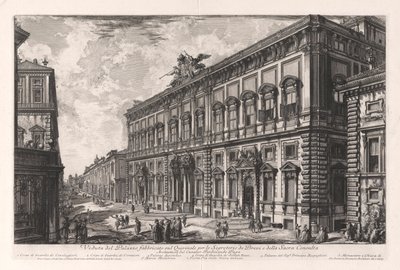 منظر القصر المبني على Quirinal لأمين الملخصات والمجلس المقدس ، من Vedute di Roma (مناظر من روما) بواسطة Giovanni-Battista Piranesi