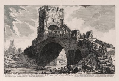 منظر لجسر سالاريو من فيديوت دي روما (مناظر لروما) بواسطة Giovanni-Battista Piranesi