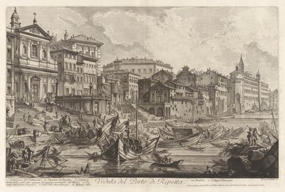 منظر لميناء ريبيتا (منظر لميناء ريبيتا) ، من فيديوت دي روما (مناظر لروما) بواسطة Giovanni-Battista Piranesi