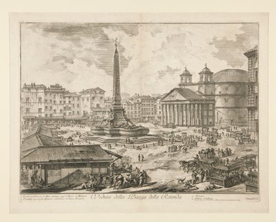 منظر لساحة ديلا روتوندا (منظر لساحة ديلا روتوندا) ، من فيديوت دي روما بواسطة Giovanni-Battista Piranesi