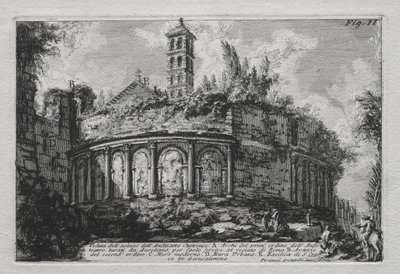 منظر لبقايا مدرج كاسترانس بواسطة Giovanni Battista Piranesi