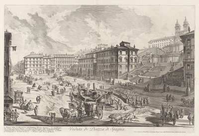 منظر للخطوات الإسبانية (منظر للخطوات الإسبانية) ، من Vedute di Roma (مناظر لروما) بواسطة Giovanni-Battista Piranesi