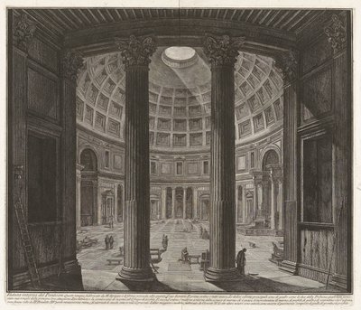 منظر داخلي للبانثيون بواسطة Giovanni-Battista Piranesi