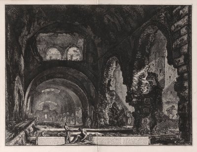 منظر داخلي لفيلا دي ميسينات بواسطة Giovanni-Battista Piranesi