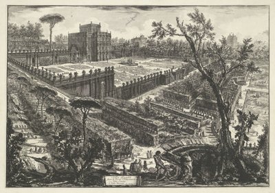 فيلا دوريا بامفيلي تي روما فيلا بانفيلي خارج بورتا إس بانكرازيو (العنوان على الكائن) Gezichten op Rome (عنوان المسلسل) مناظر لروما رسمها ونقشها المهندس المعماري جيامباتيستا بيرانيزي Ve (nez) iano (عنوان السلسلة) بواسطة جيوفاني باتيستا بيرانيسي