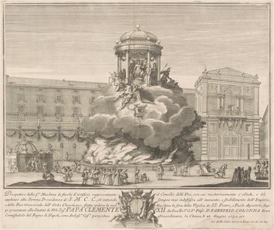The Prima Macchina للصين عام 1732: مجلس الآلهة بواسطة جيوفاني باتيستا سينتس ، بعد نيكولا ميشيتي