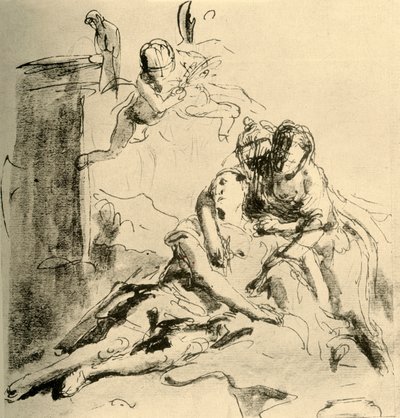 تميل أنجليكا إلى جراح ميدور ، c1757 ، 1928 بواسطة جيوفاني باتيستا تيبولو