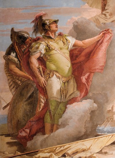 تفاصيل أينيس ، من وداع فينوس إلى أينيس ، من غرفة الآينيد في القصر ، 1757 بواسطة جيوفاني باتيستا تيبولو