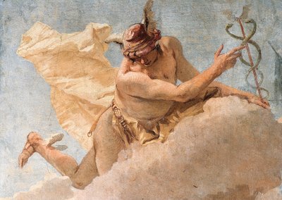 تفاصيل عطارد ، من حضرة ميركوري أينيس لمغادرة قرطاج ، من غرفة الآينيد في القصر ، 1757 بواسطة جيوفاني باتيستا تيبولو