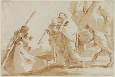 الهروب إلى مصر: صعود العائلة المقدسة ، ج. 1735. بواسطة جيوفاني باتيستا تيبولو