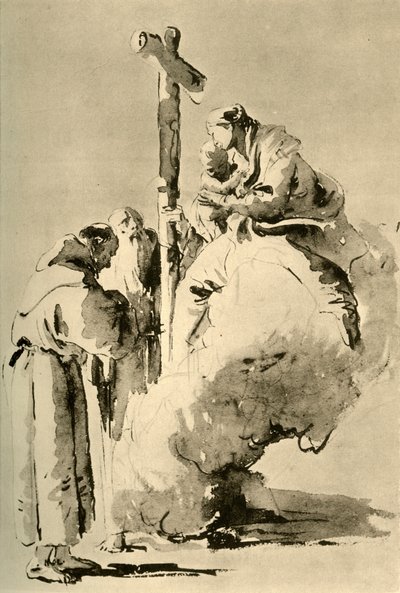 مادونا مع رهبان مقدسين ، منتصف القرن الثامن عشر ، 1928 بواسطة جيوفاني باتيستا تيبولو