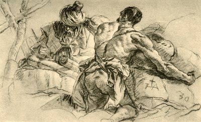 التجار الشرقيون مع بالة الأواني ، 1753 ، 1928 بواسطة جيوفاني باتيستا تيبولو