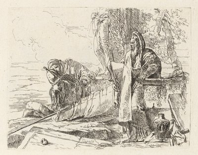فيلسوف قائم وشخصيتان أخريان ، من فاري كابريتشي (مختلف Capriccios) بواسطة Giovanni-Battista Tiepolo