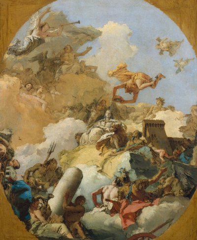 تأليه الملكية الإسبانية ، 1760s. بواسطة جيوفاني باتيستا تيبولو