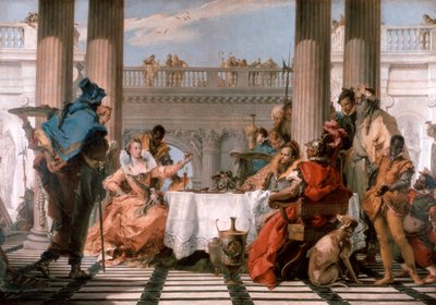 مأدبة كليوباترا 1743-1744 بواسطة جيوفاني باتيستا تيبولو