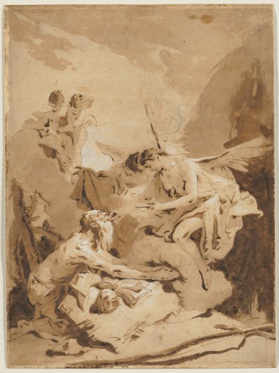 المناولة الأخيرة للقديس جيروم ، ج. 1726. بواسطة جيوفاني باتيستا تيبولو