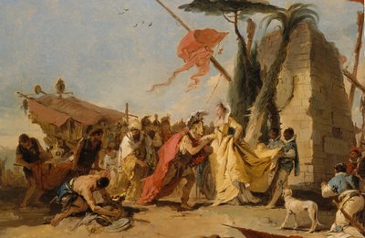لقاء أنتوني وكليوباترا ، كاليفورنيا. 1745-47. بواسطة جيوفاني باتيستا تيبولو