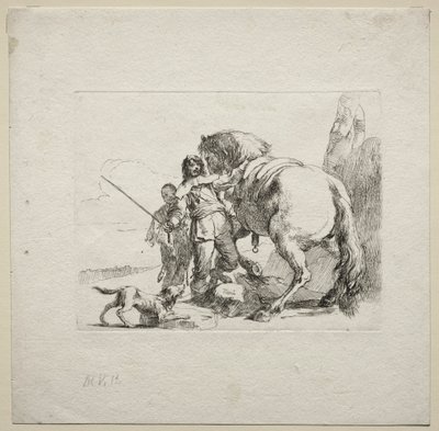نزوات مختلفة: فارس الخيالة ، 1785. بواسطة Giovanni Battista Tiepolo