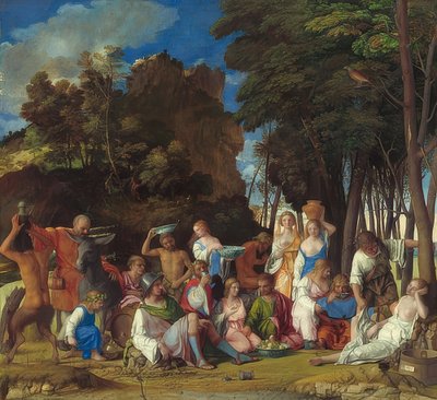 عيد الآلهة. 1514-29 بواسطة جيوفاني بيليني