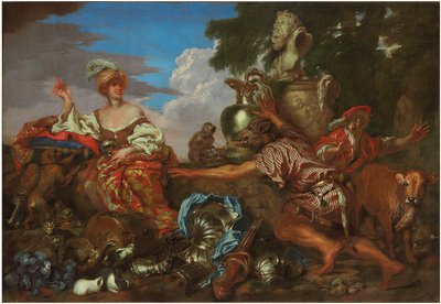 Circe تغيير رفاق Ulysses إلى خنازير بواسطة جيوفاني بينيديتو كاستيجليون