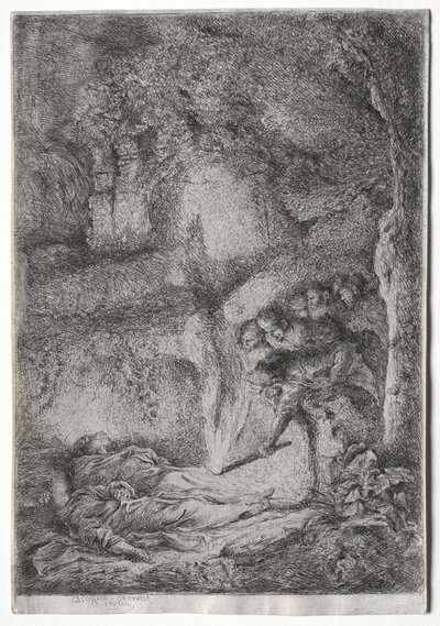 اختراع جثتي S. Pierre و S. Paul ، ج. 1650. بواسطة جيوفاني بينيديتو كاستيجليون