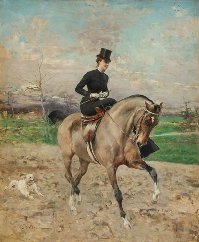 الفارس. أليس ريجنولت على ظهور الخيل ، 1878. بواسطة جيوفاني بولديني