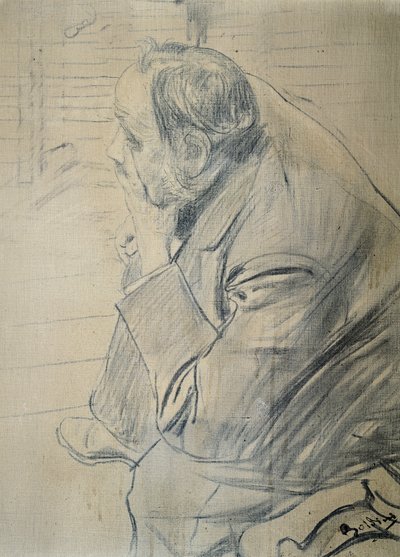 Portrait of Edgar Degas by Giovanni Boldini (1842-1931) Charcoal on canvas, 605x46 cm, ca 1885 بواسطة جيوفاني بولديني