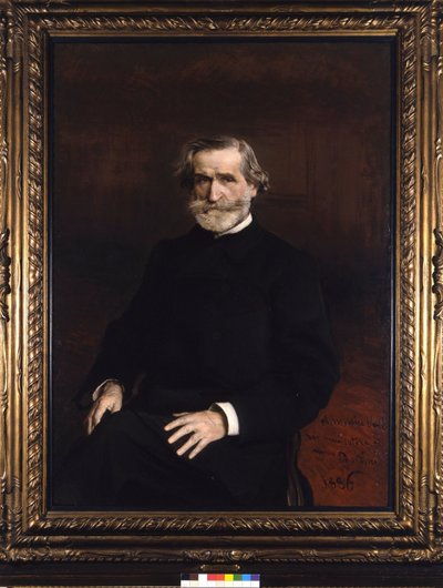 صورة جوزيبي فيردي (1813 - 1901) ، الملحن الإيطالي جوزيبي بولديني. دار التقاعد للموسيقيين G. Verdi بواسطة جيوفاني بولديني