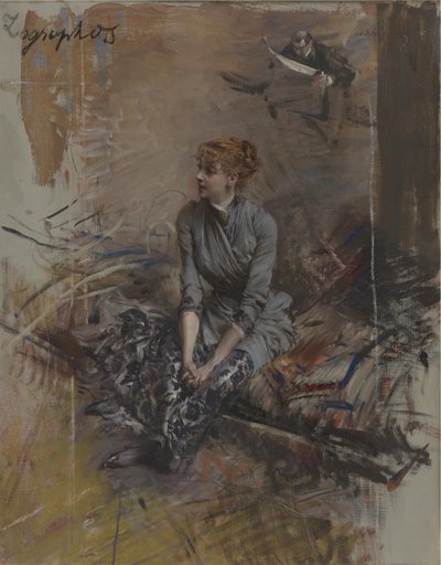 صورة الممثلة غابرييل ريجان 1856-1920 بواسطة جيوفاني بولديني