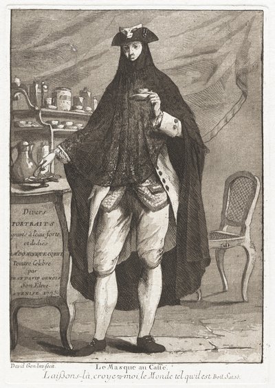 Le Masque au caffé (الرجل المقنع يأخذ القهوة) بواسطة جيوفاني ديفيد