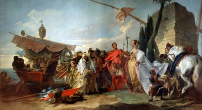لقاء قيصر كليوباترا ، 1747. بواسطة جيوفاني دومينيكو تيبولو