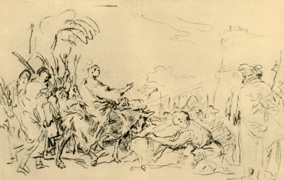 دخول المسيحيين إلى القدس ، c1759 ، 1928 بواسطة جيوفاني دومينيكو تيبولو