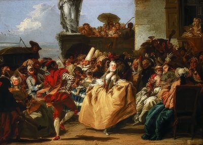 مشهد الكرنفال أو The Minuet. 1745-50 بواسطة جيوفاني دومينيكو تيبولو